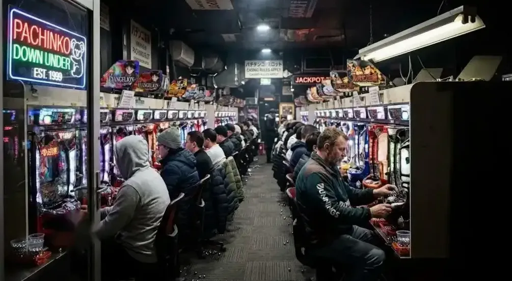 Inside a modern pachinko machine